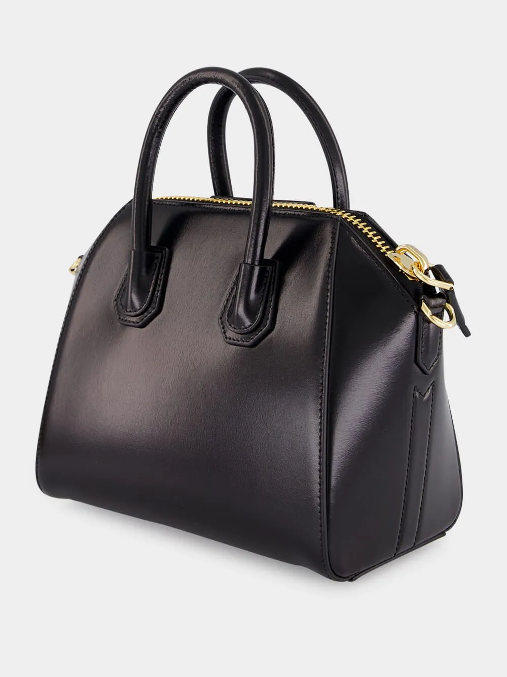 Black Mini Antigona Box Leather Bag sold by Fashion Clinic product image thumbnail 5