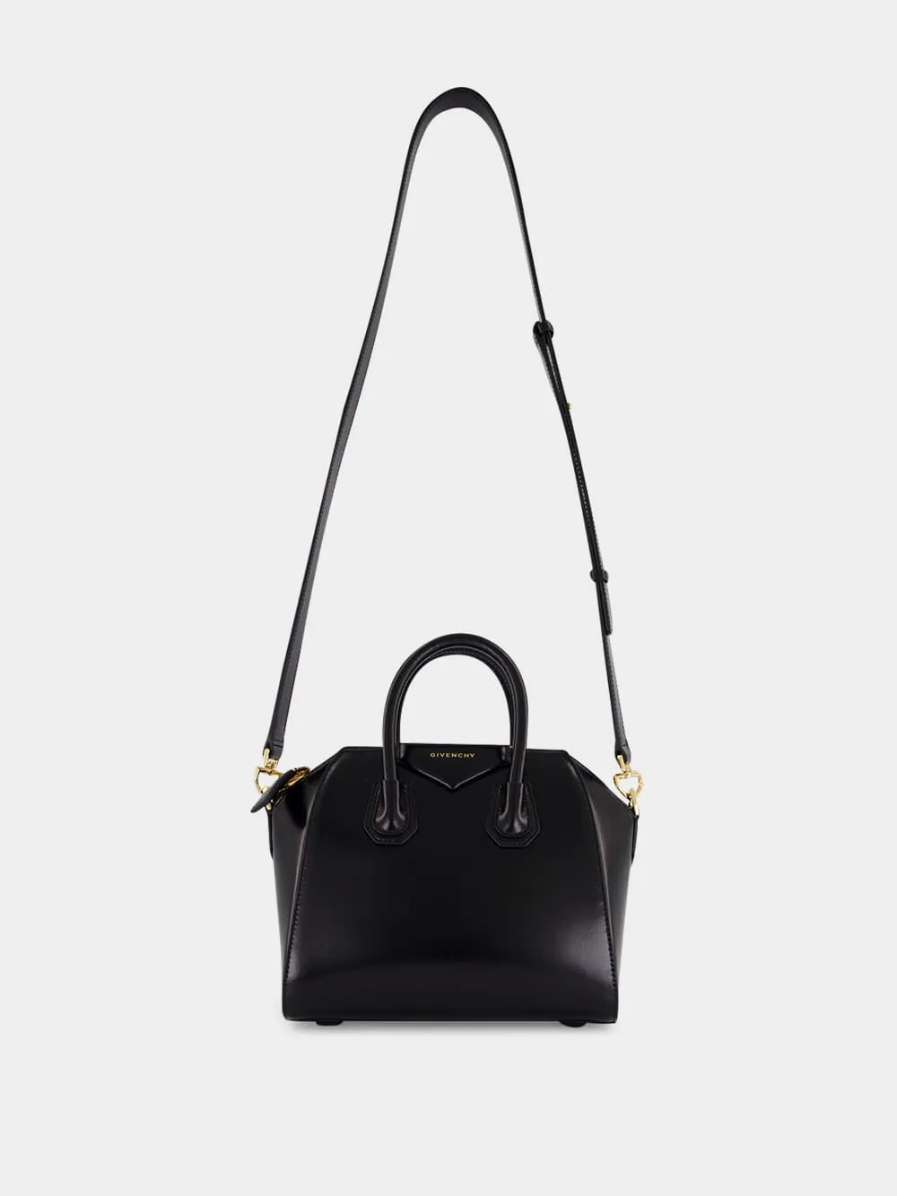 Black Mini Antigona Box Leather Bag sold by Fashion Clinic product image thumbnail 2