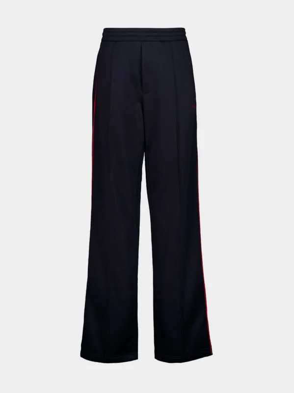 Midnight Blue Track Pants made by Alexander McQueen