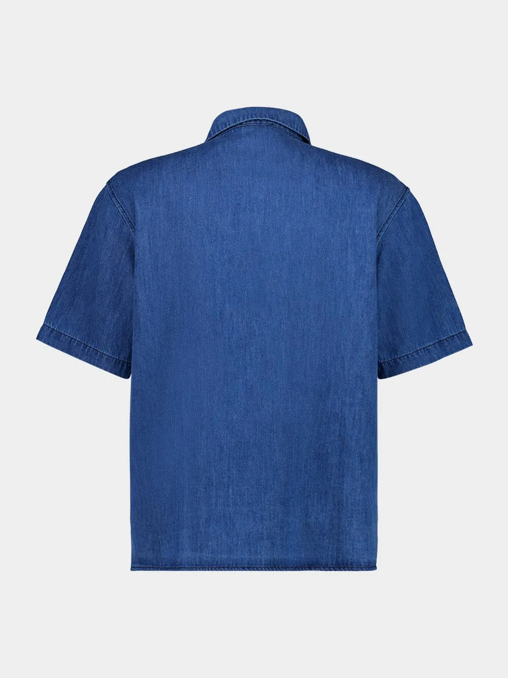 Blue Denim Shirt Woven Stripe Boxy sold by Fashion Clinic product image thumbnail 2