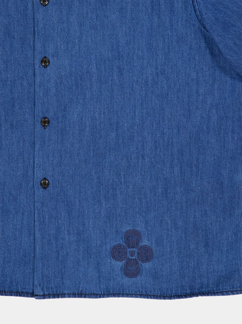 Blue Denim Shirt Woven Stripe Boxy sold by Fashion Clinic product image thumbnail 4