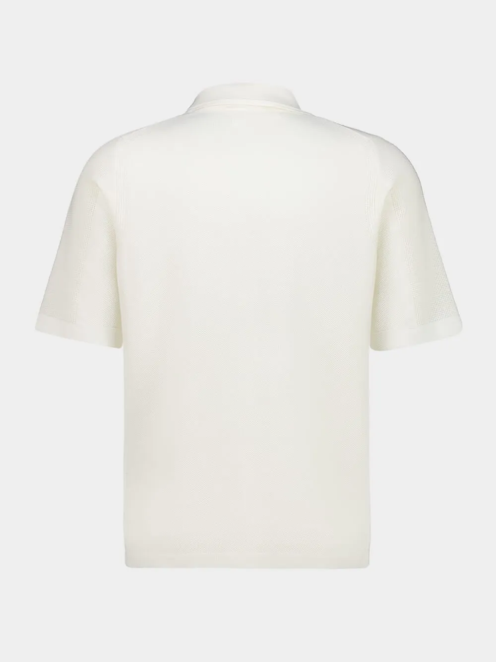 Ivory Micro Stitch Soft Organic Cotton Polo sold by Fashion Clinic product image thumbnail 2
