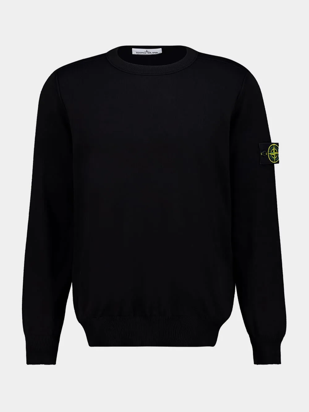 Black Soft Organic Cotton Crewneck Jumper sold by Fashion Clinic