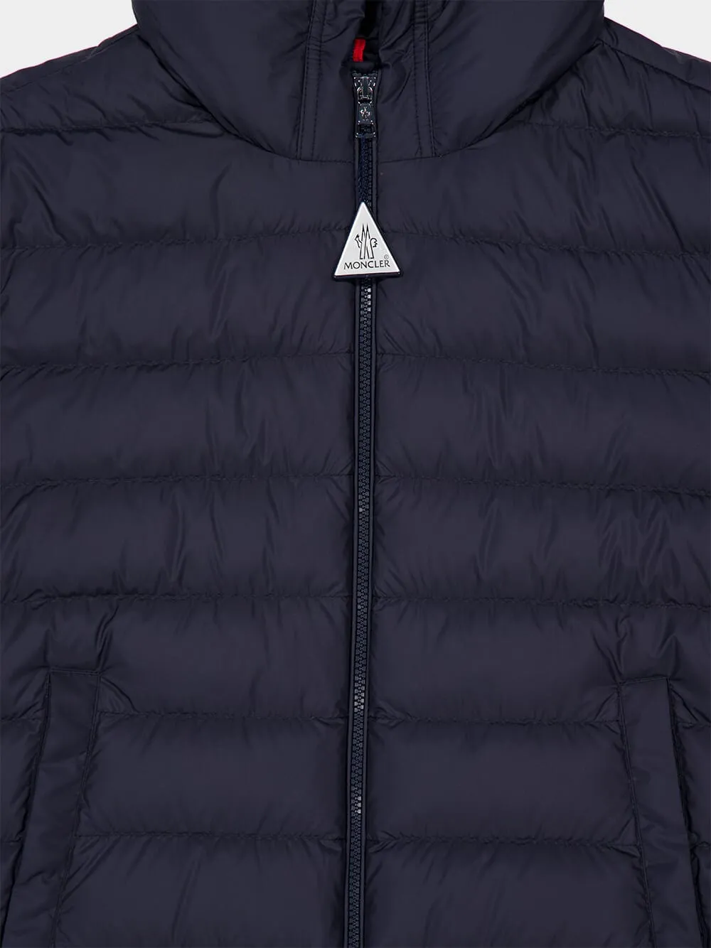 Navy Blue Vermeille Hooded Short Down Jacket sold by Fashion Clinic product image thumbnail 5