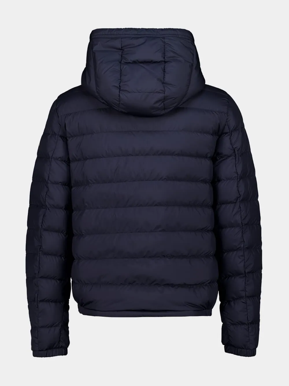 Navy Blue Vermeille Hooded Short Down Jacket sold by Fashion Clinic product image thumbnail 3