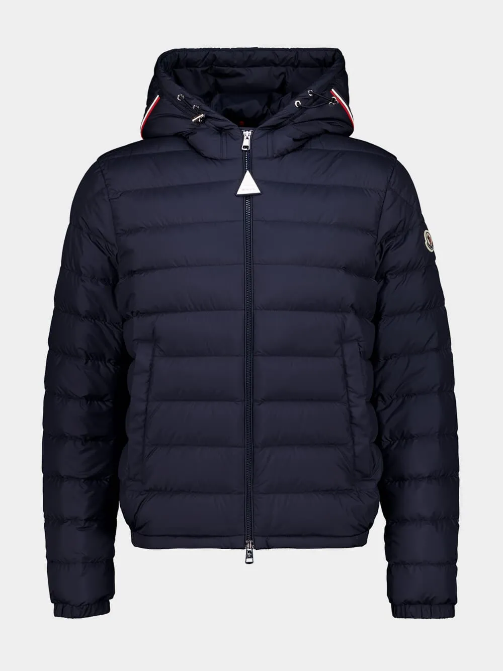 Navy Blue Vermeille Hooded Short Down Jacket sold by Fashion Clinic