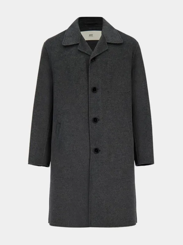 Gris Chine Grey Wool Belted Coat sold by Fashion Clinic