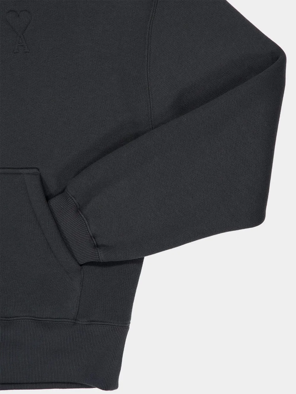 Anthracite Grey Embossed Hooded Sweatshirt sold by Fashion Clinic product image thumbnail 4