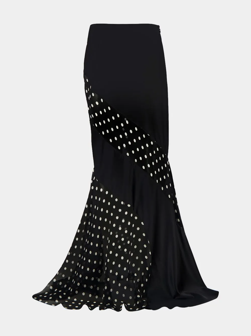 Black Silk Mermaid Maxi Skirt sold by Fashion Clinic product image thumbnail 3