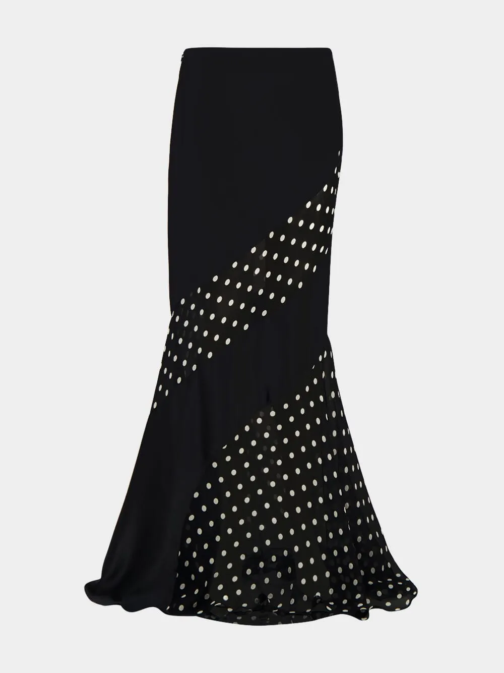 Black Silk Mermaid Maxi Skirt sold by Fashion Clinic