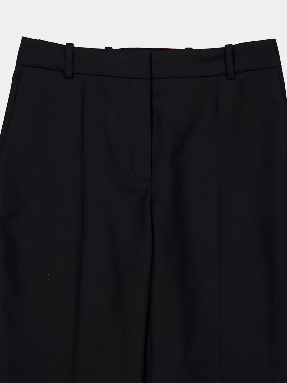 Black Flared Wool Gabardine Trousers sold by Fashion Clinic product image thumbnail 3