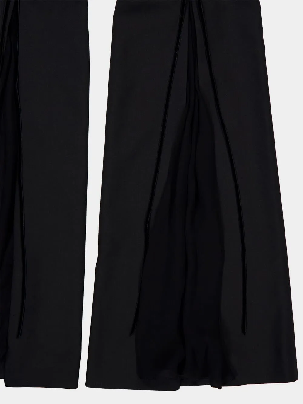 Black Flared Wool Gabardine Trousers sold by Fashion Clinic product image thumbnail 4