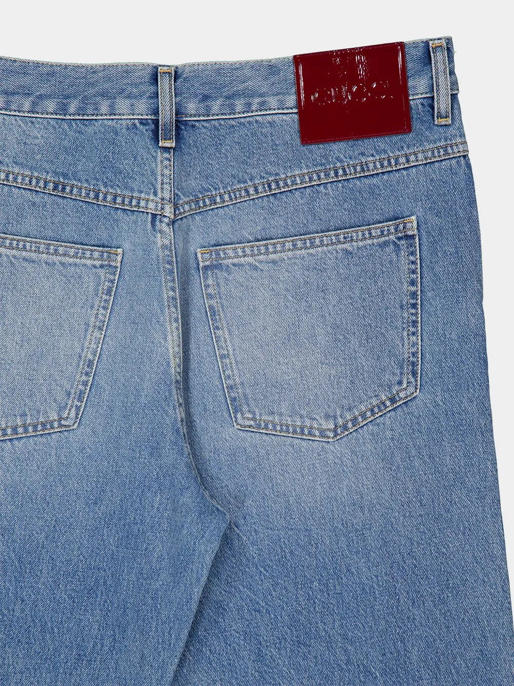 Light Blue Slim Fit Denim Jeans sold by Fashion Clinic product image thumbnail 4