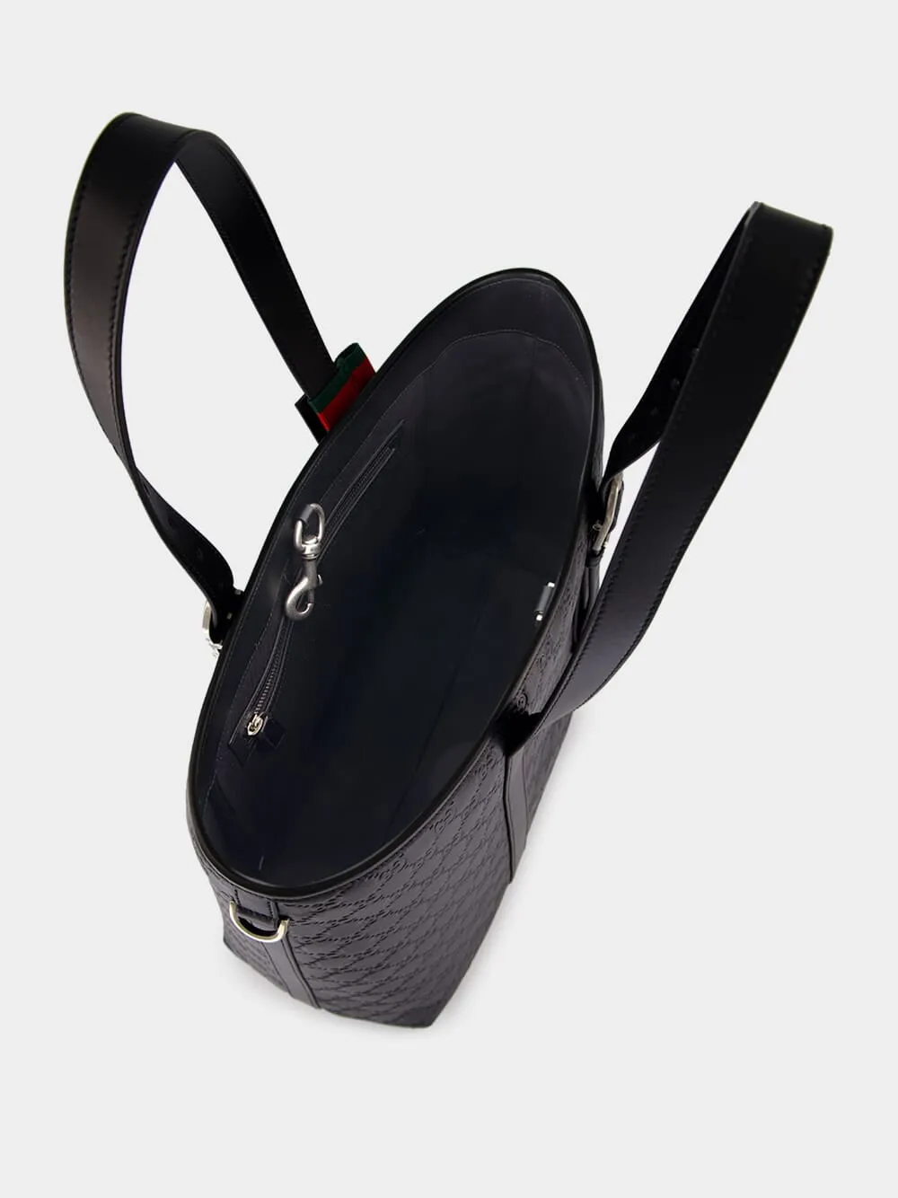 Black Leather GG Tote Bag sold by Fashion Clinic product image thumbnail 5