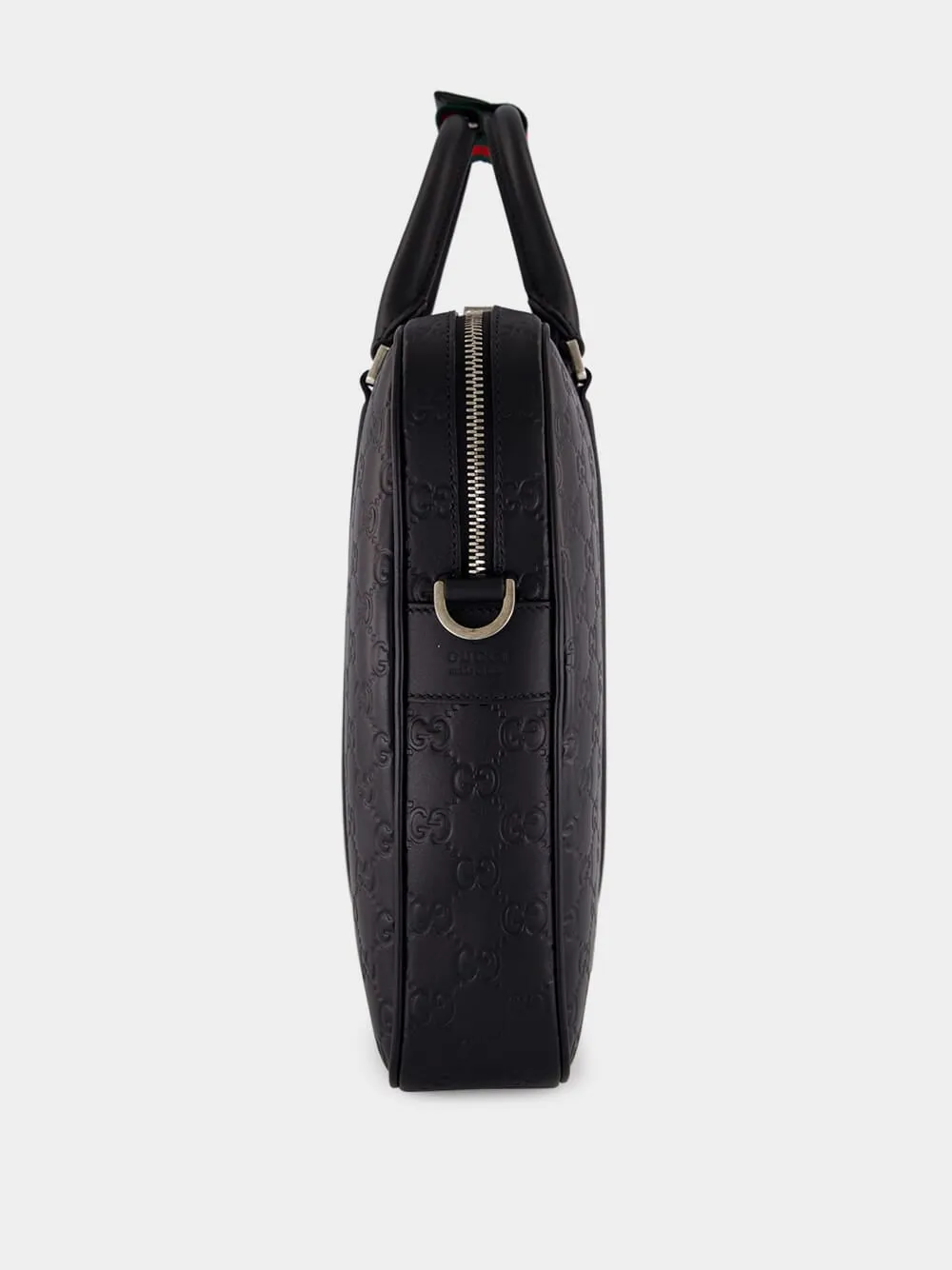 Black GG Leather Large Briefcase sold by Fashion Clinic product image thumbnail 4