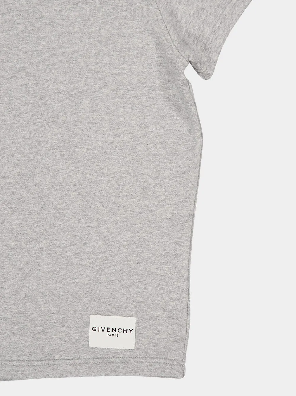 Light Grey Cotton T-Shirt with Logo Patch sold by Fashion Clinic product image thumbnail 4