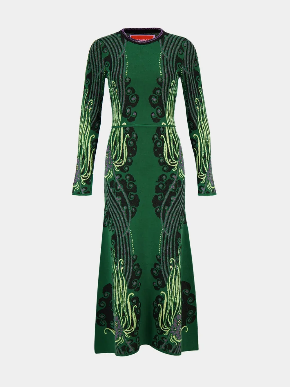 Atlantis Green Jacquard Knit Bee Dress sold by Fashion Clinic product image thumbnail 2