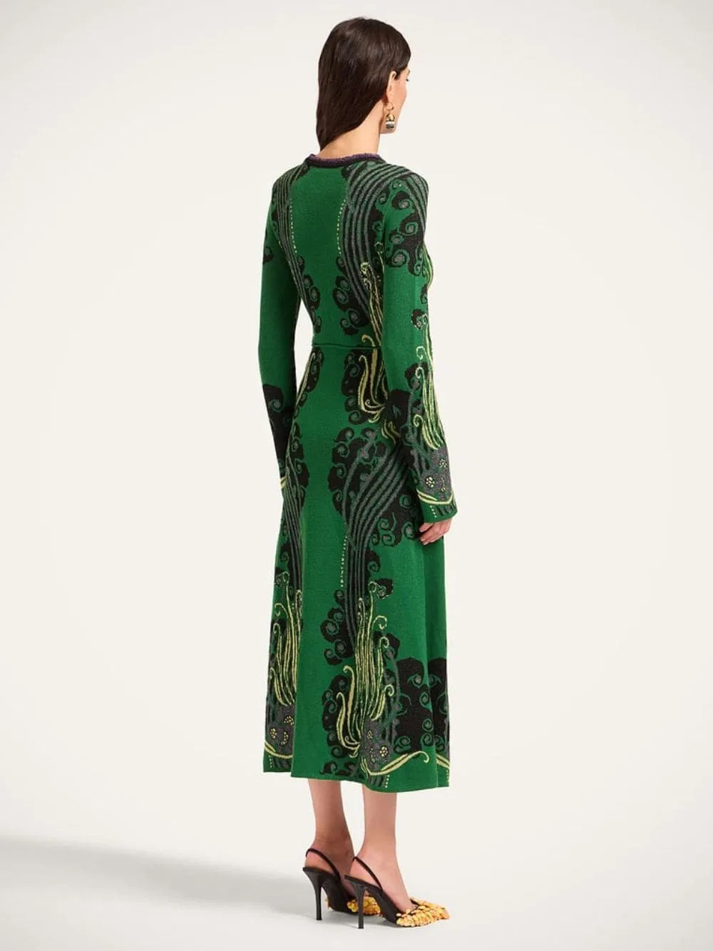 Atlantis Green Jacquard Knit Bee Dress sold by Fashion Clinic product image thumbnail 3