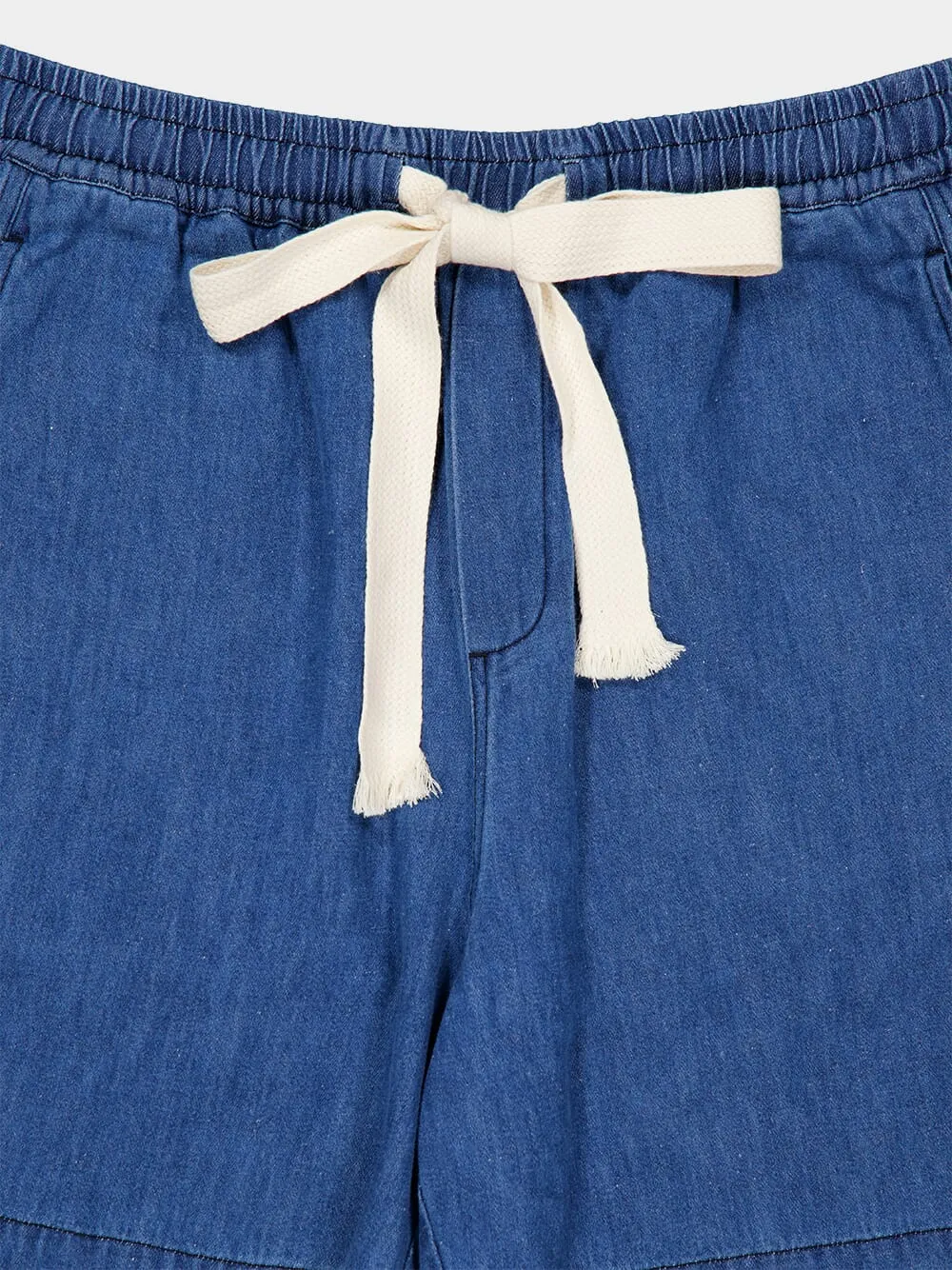 Blue Walk Denim Cotton Shorts sold by Fashion Clinic product image thumbnail 3
