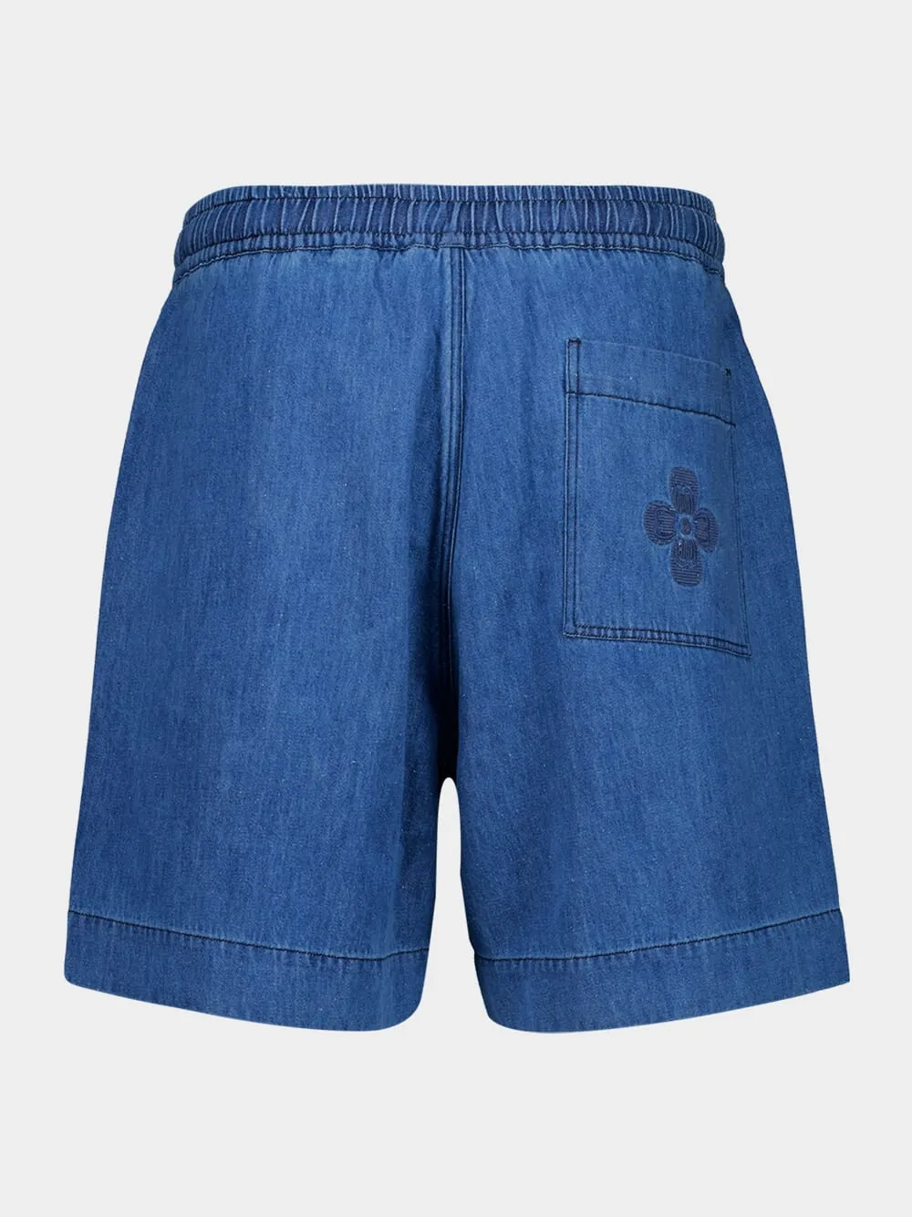 Blue Walk Denim Cotton Shorts sold by Fashion Clinic product image thumbnail 2