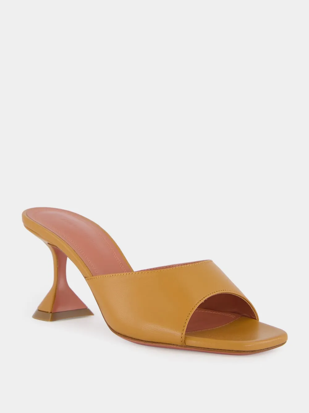 Lupita Latte Heeled Mules in Nappa sold by Fashion Clinic product image thumbnail 2