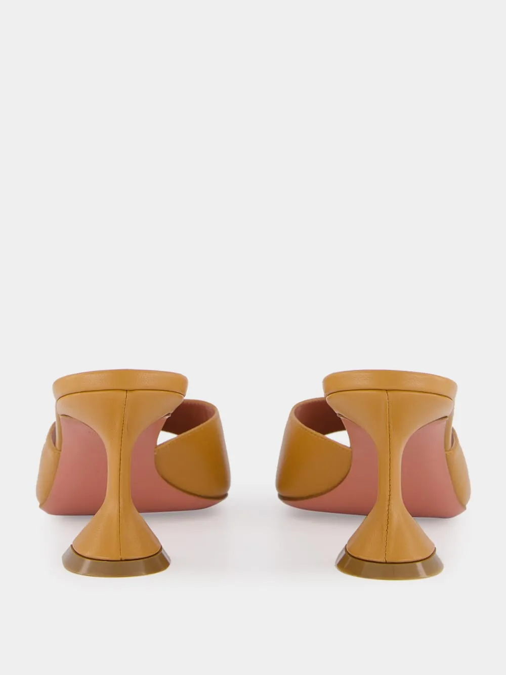 Lupita Latte Heeled Mules in Nappa sold by Fashion Clinic product image thumbnail 5