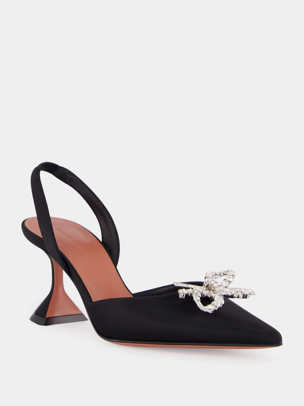 Rosie Black Satin 70 Slingback Heels sold by Fashion Clinic product image thumbnail 2