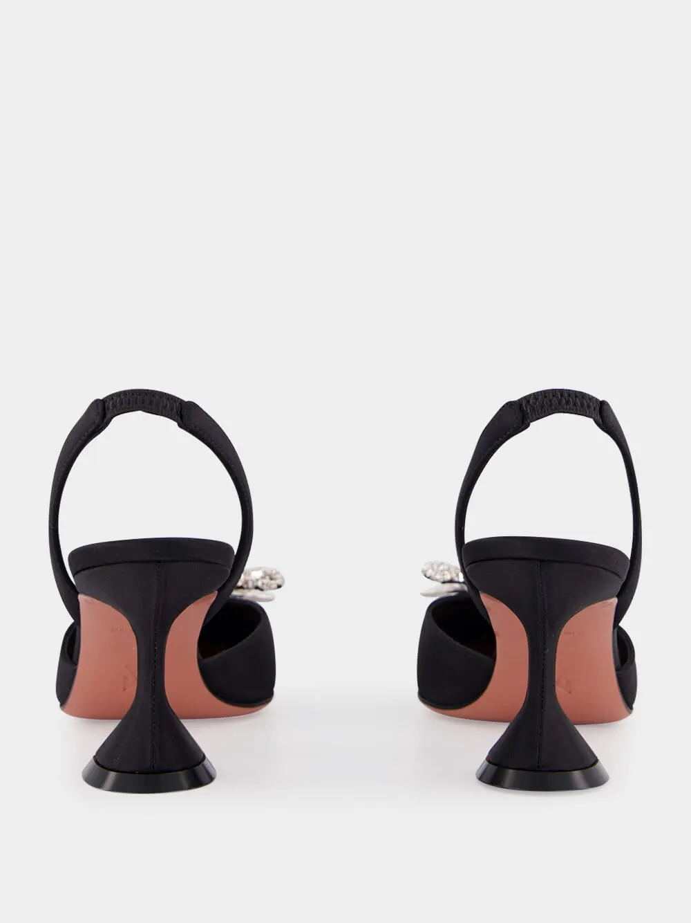 Rosie Black Satin 70 Slingback Heels sold by Fashion Clinic product image thumbnail 5