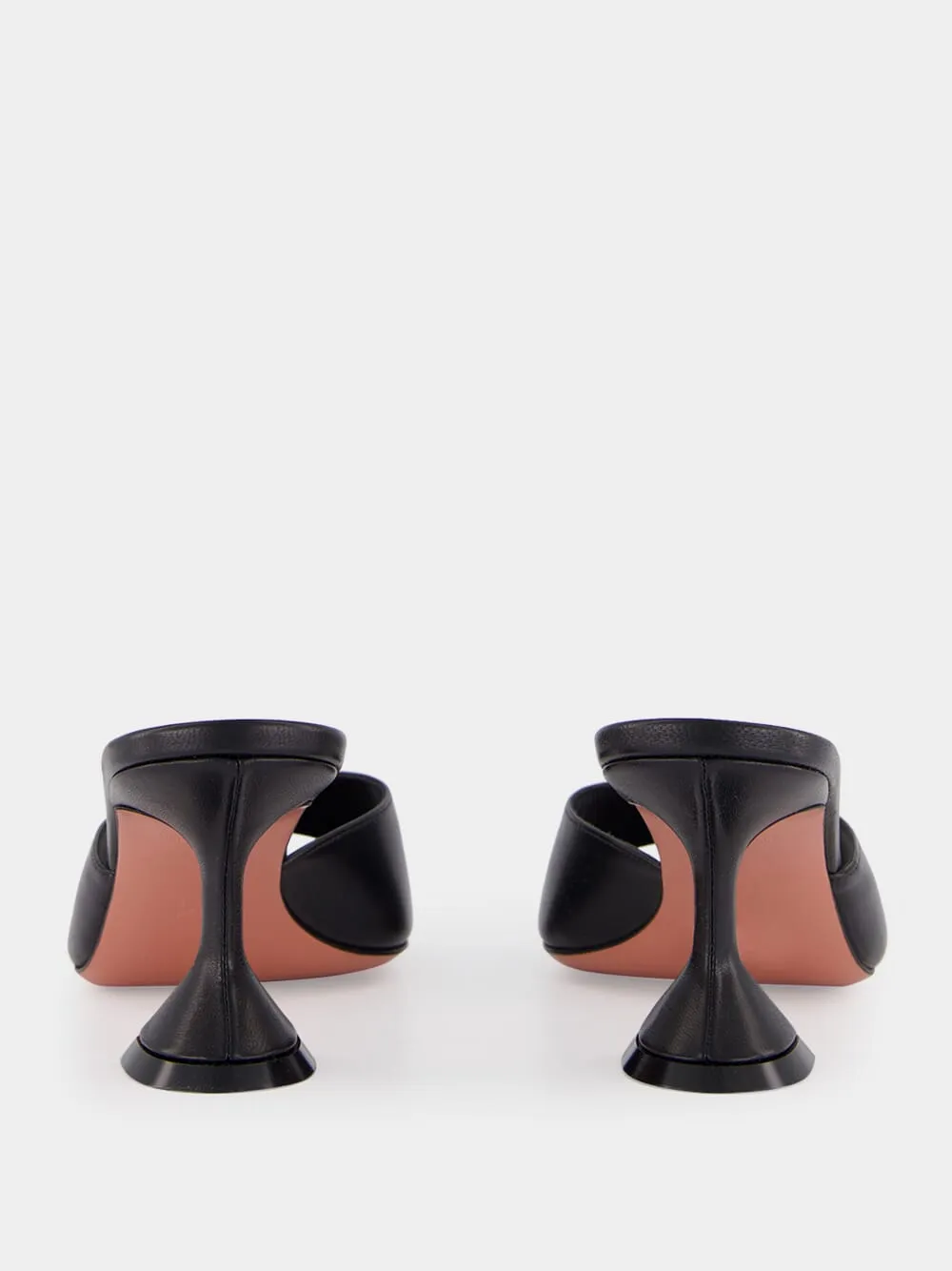 Black Lupita 70 Heeled Mules in Nappa sold by Fashion Clinic product image thumbnail 5