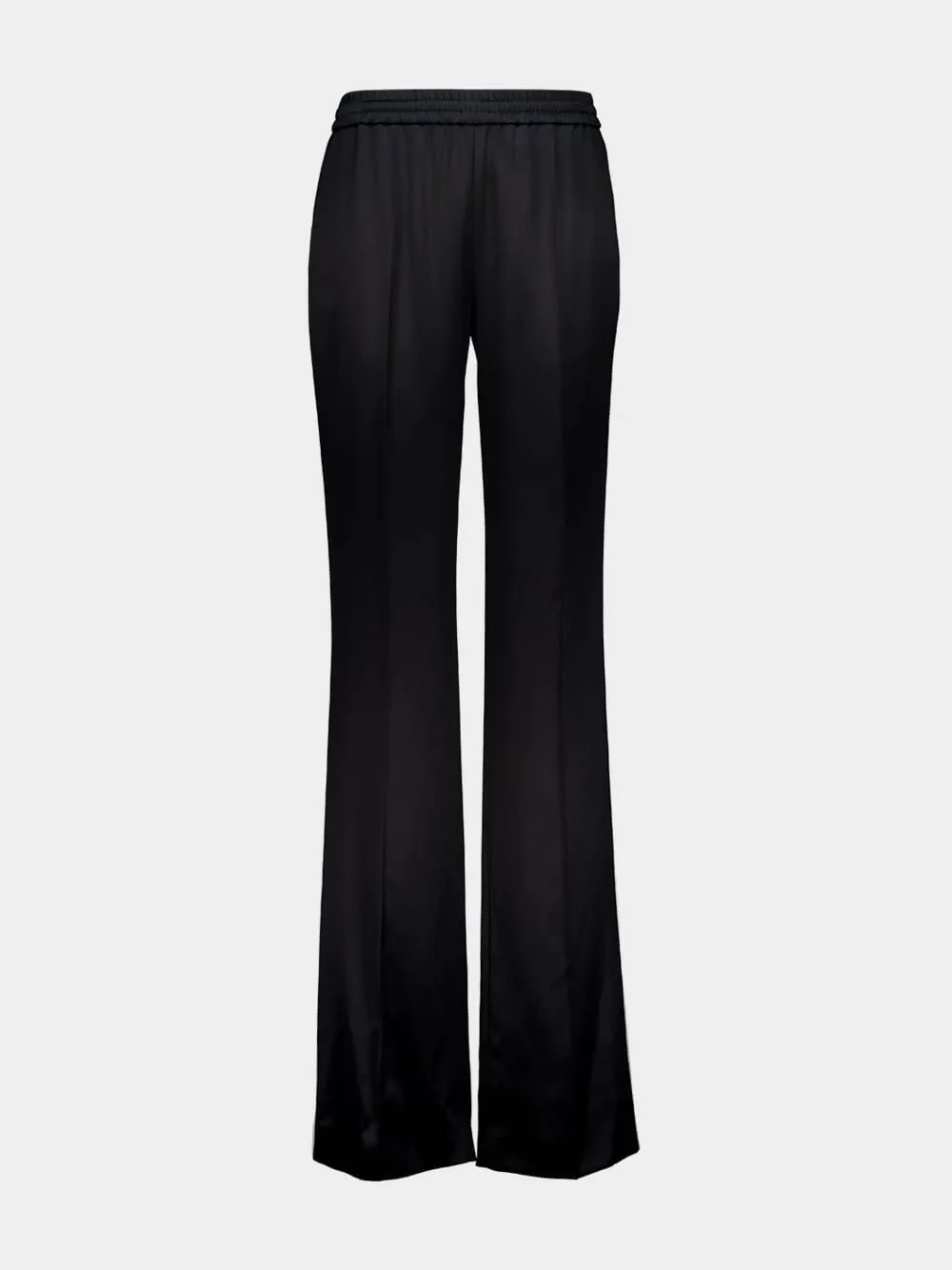 Black Double Silk Satin Joggers sold by Fashion Clinic