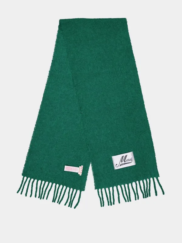 Musk Green Brushed Alpaca Scarf sold by Fashion Clinic