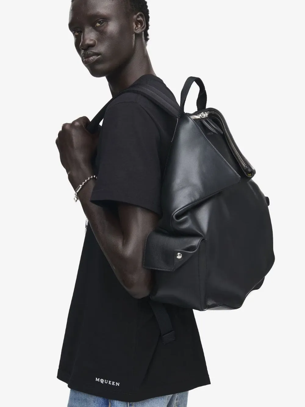 Black Manta Backpack in Nappa Calf Leather sold by Fashion Clinic