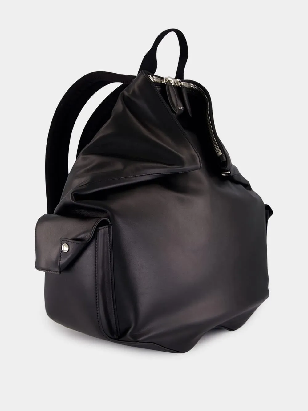 Black Manta Backpack in Nappa Calf Leather sold by Fashion Clinic product image thumbnail 3