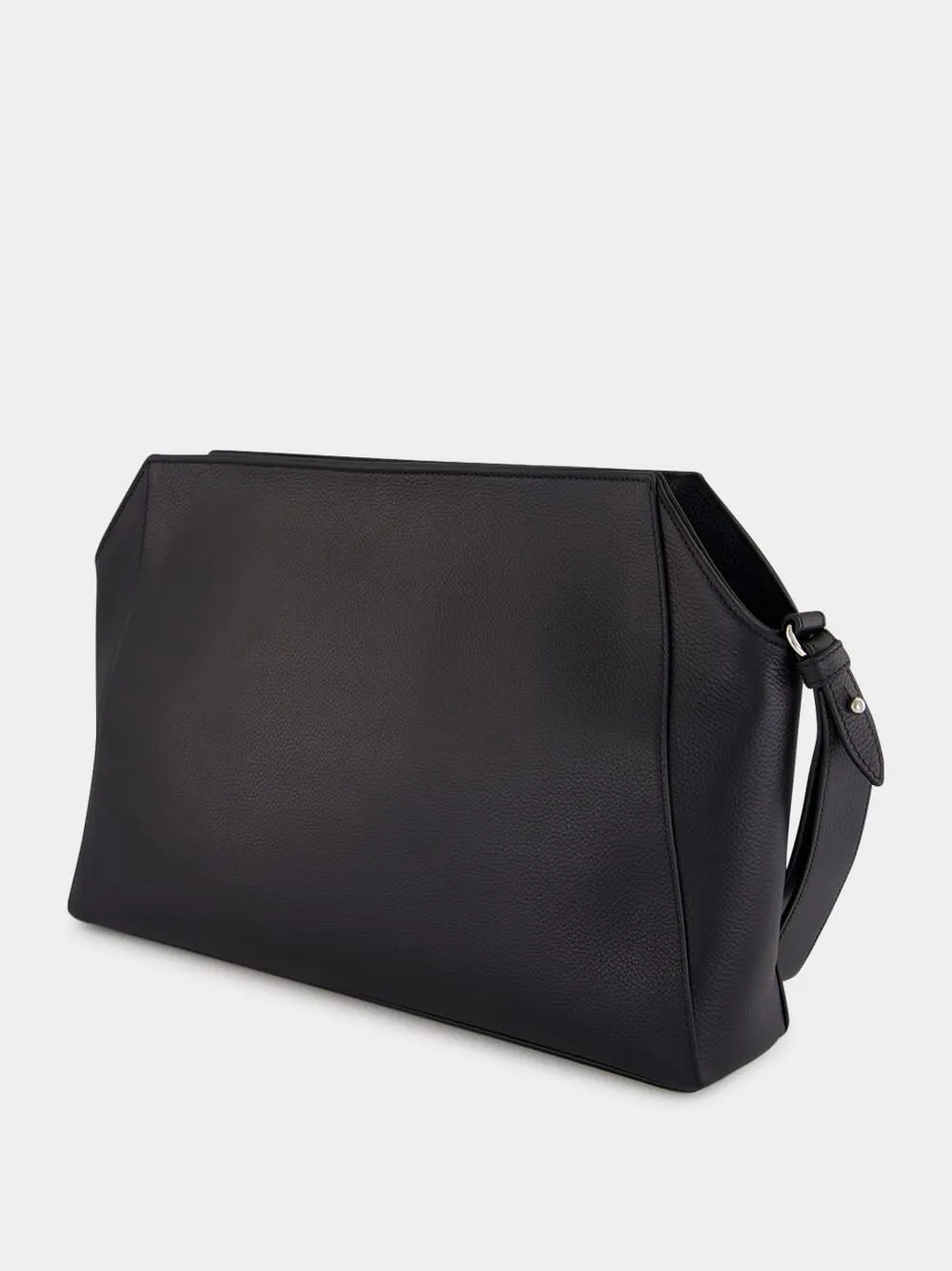 Black Farringdon Calfskin Leather Pouch sold by Fashion Clinic product image thumbnail 4