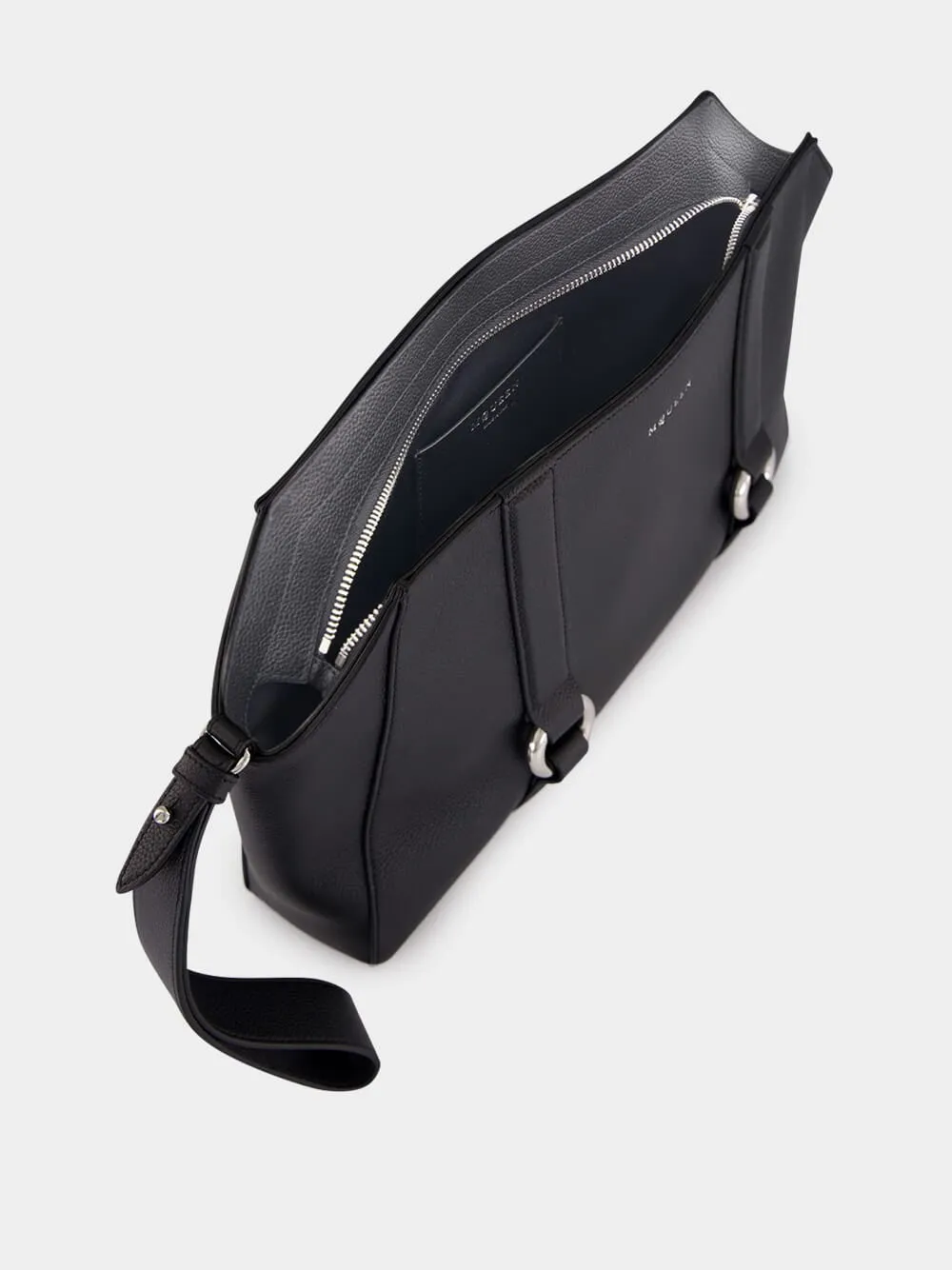 Black Farringdon Calfskin Leather Pouch sold by Fashion Clinic product image thumbnail 5