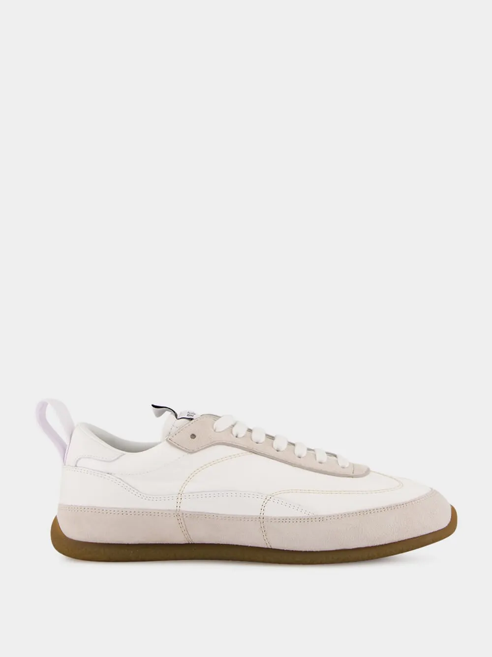 White and Beige EC1 Sneakers sold by Fashion Clinic