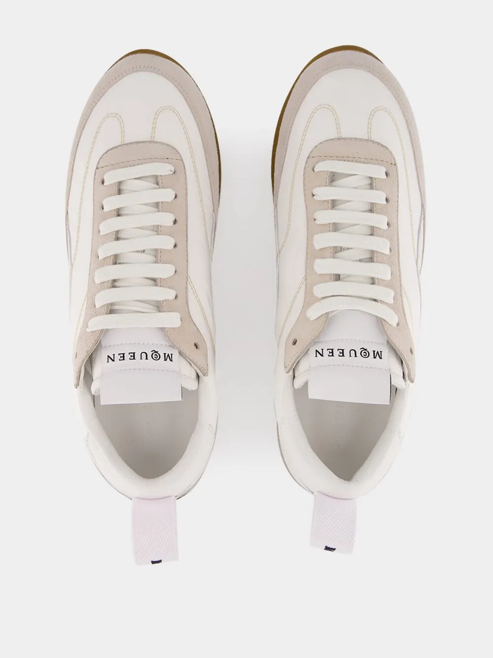 White and Beige EC1 Sneakers sold by Fashion Clinic product image thumbnail 4