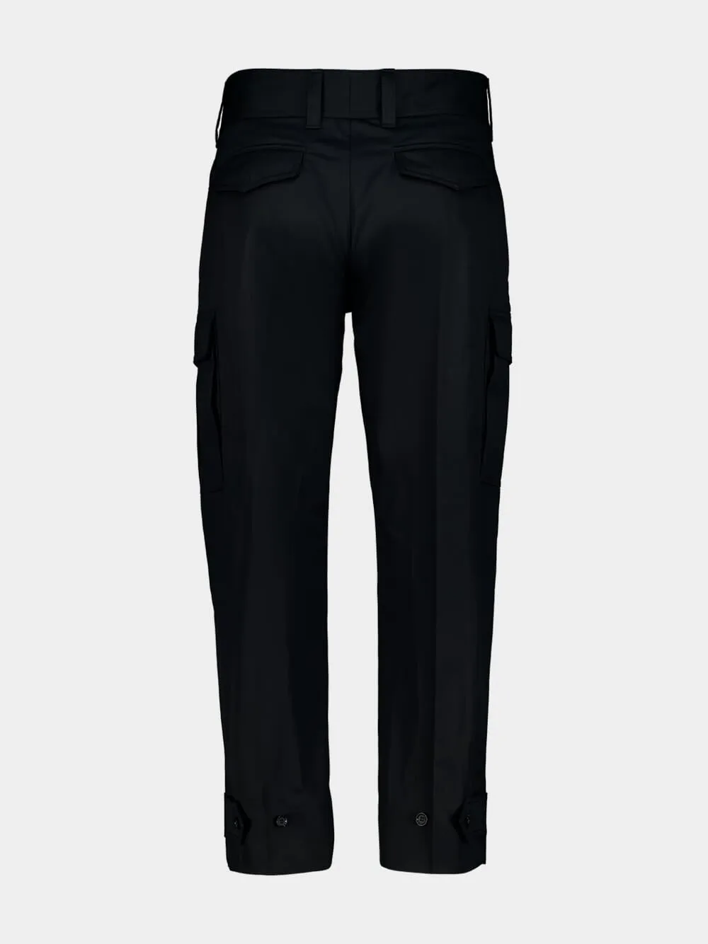Black Cotton Cargo Trousers sold by Fashion Clinic product image thumbnail 4