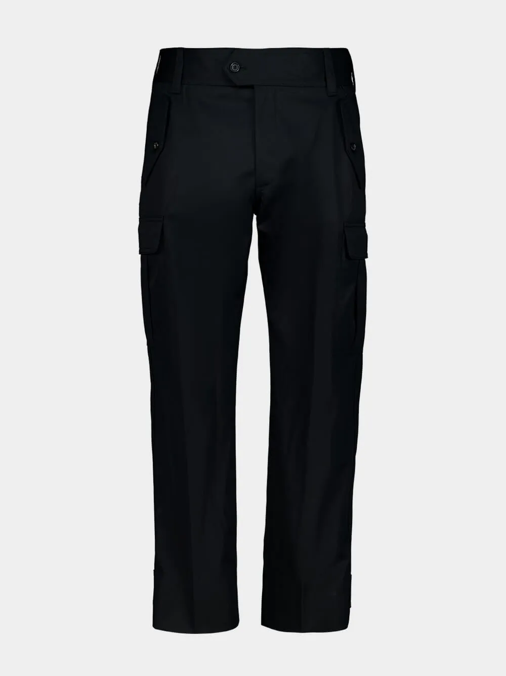 Black Cotton Cargo Trousers sold by Fashion Clinic product image thumbnail 2