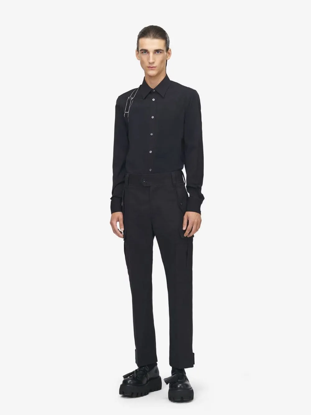 Black Logo Harness Shirt sold by Fashion Clinic product image thumbnail 2