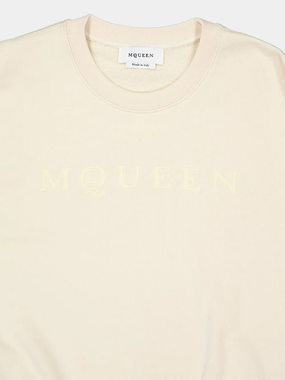 Ivory Flocked Logo Sweatshirt sold by Fashion Clinic product image thumbnail 3