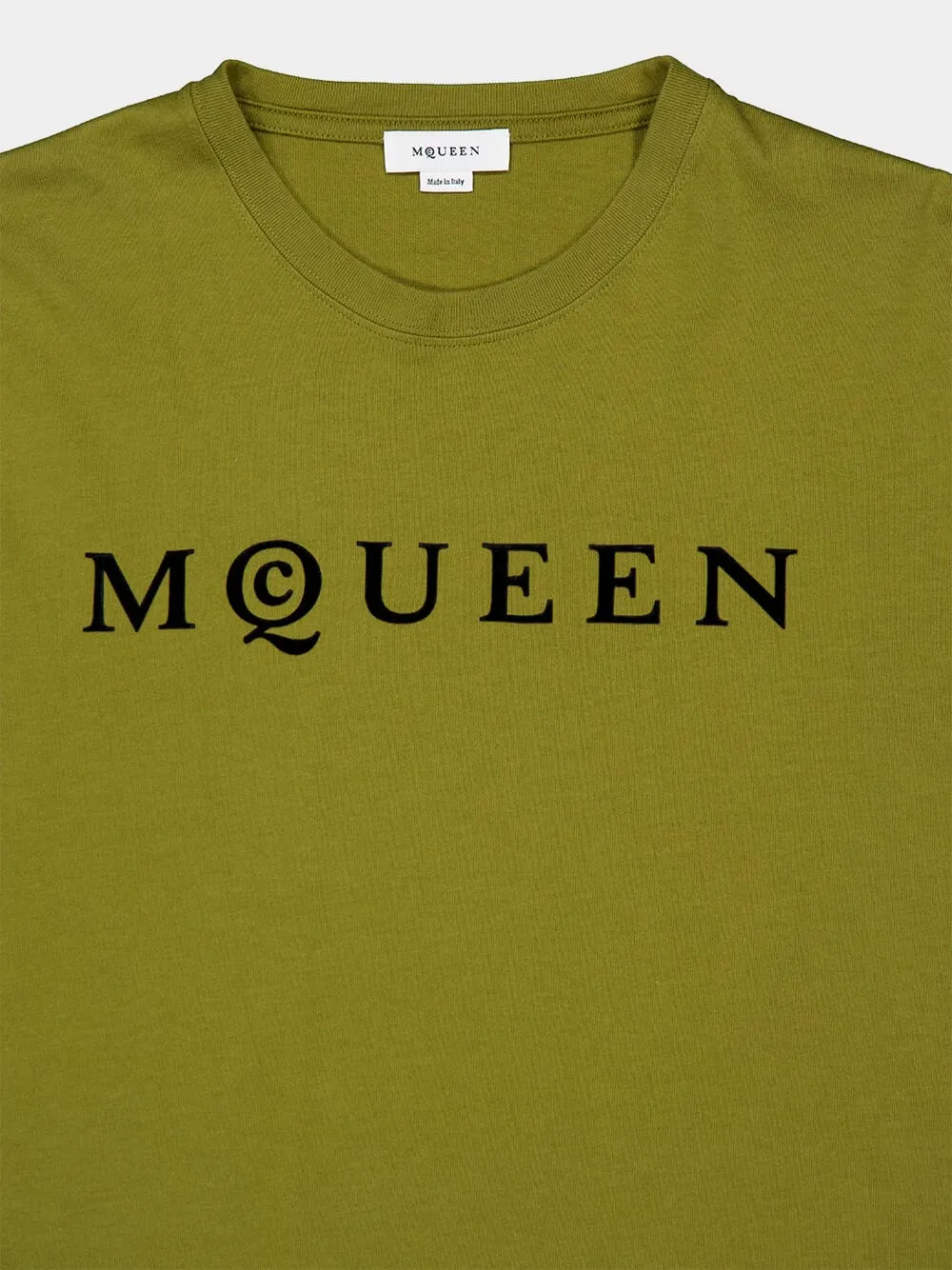 Olive Flocked Logo T-Shirt sold by Fashion Clinic product image thumbnail 3