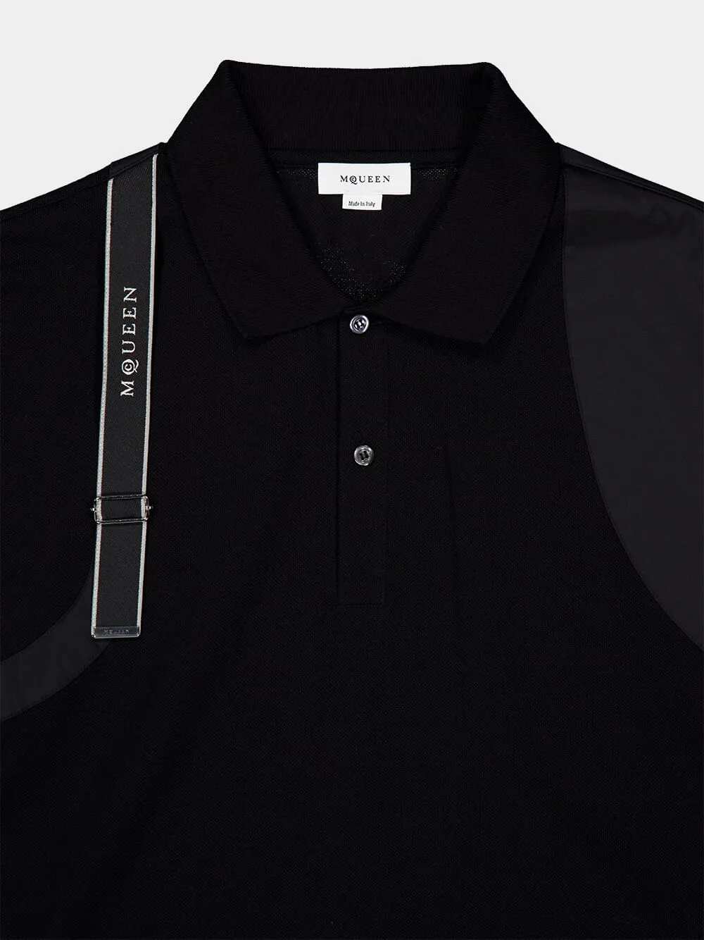 Black Harness Polo Shirt sold by Fashion Clinic product image thumbnail 3
