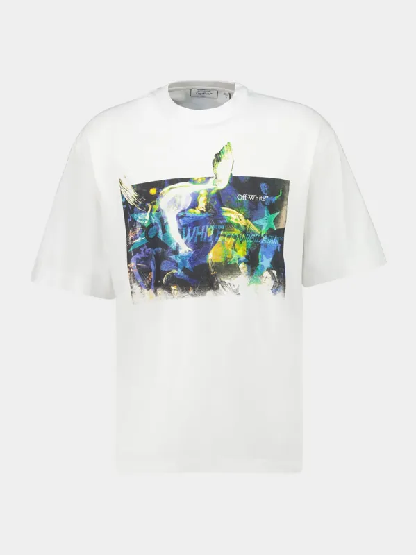 White Caravaggio Skate Graphic T-Shirt sold by Fashion Clinic