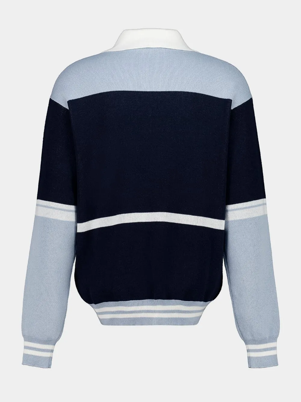 Navy and Light Blue Sporty Knit Polo sold by Fashion Clinic product image thumbnail 2