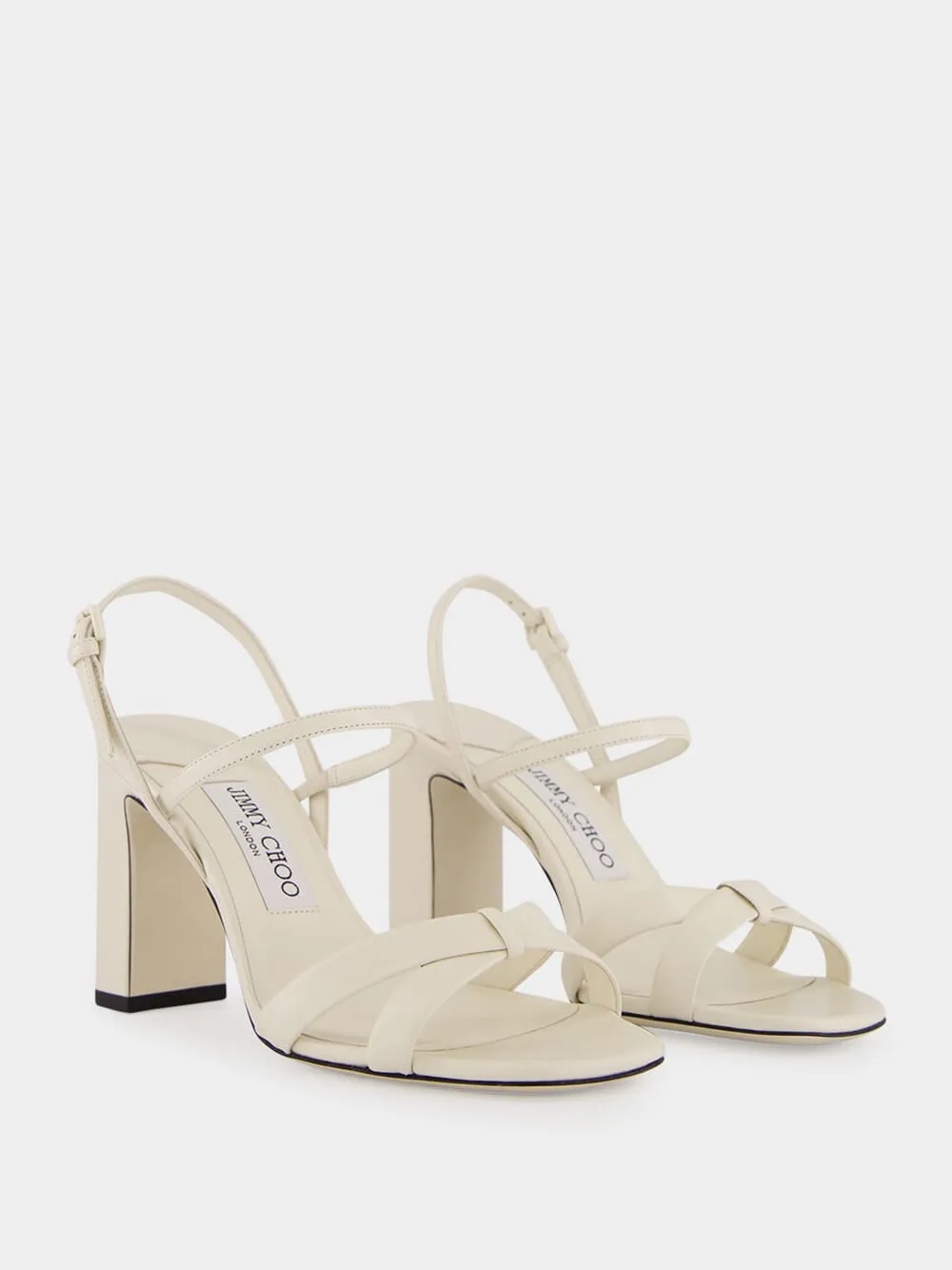 Elsy 85 Latte Nappa Leather Sandals sold by Fashion Clinic product image thumbnail 3