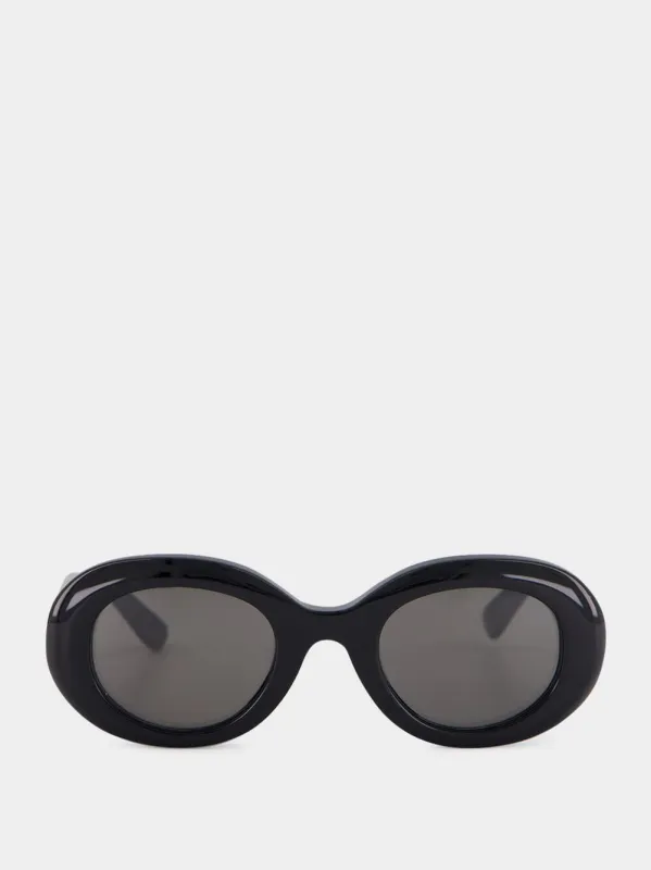 Black Queen Oval Acetate Sunglasses sold by Fashion Clinic