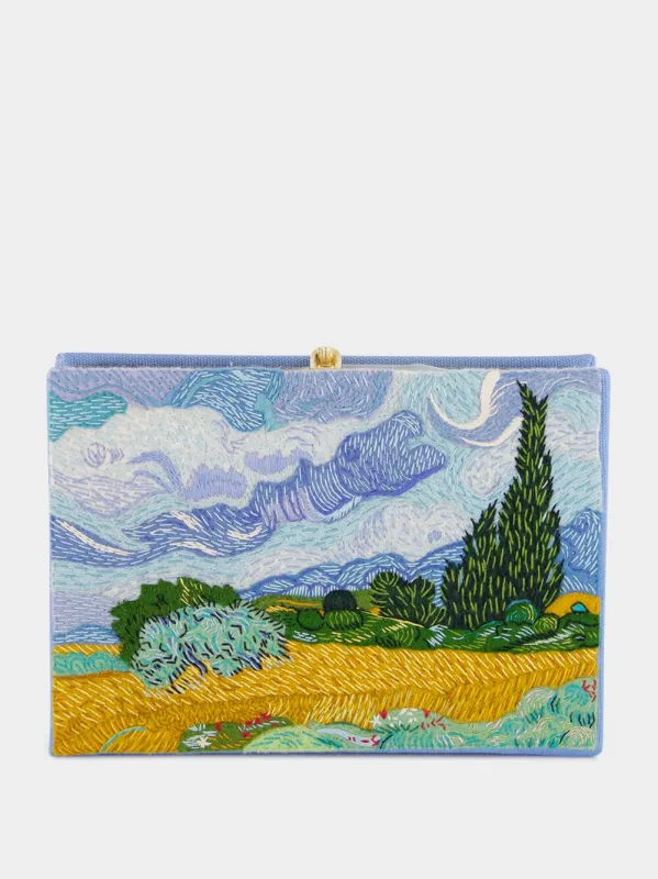 Wheat Field with Cypresses Clutch made by Fashion Clinic