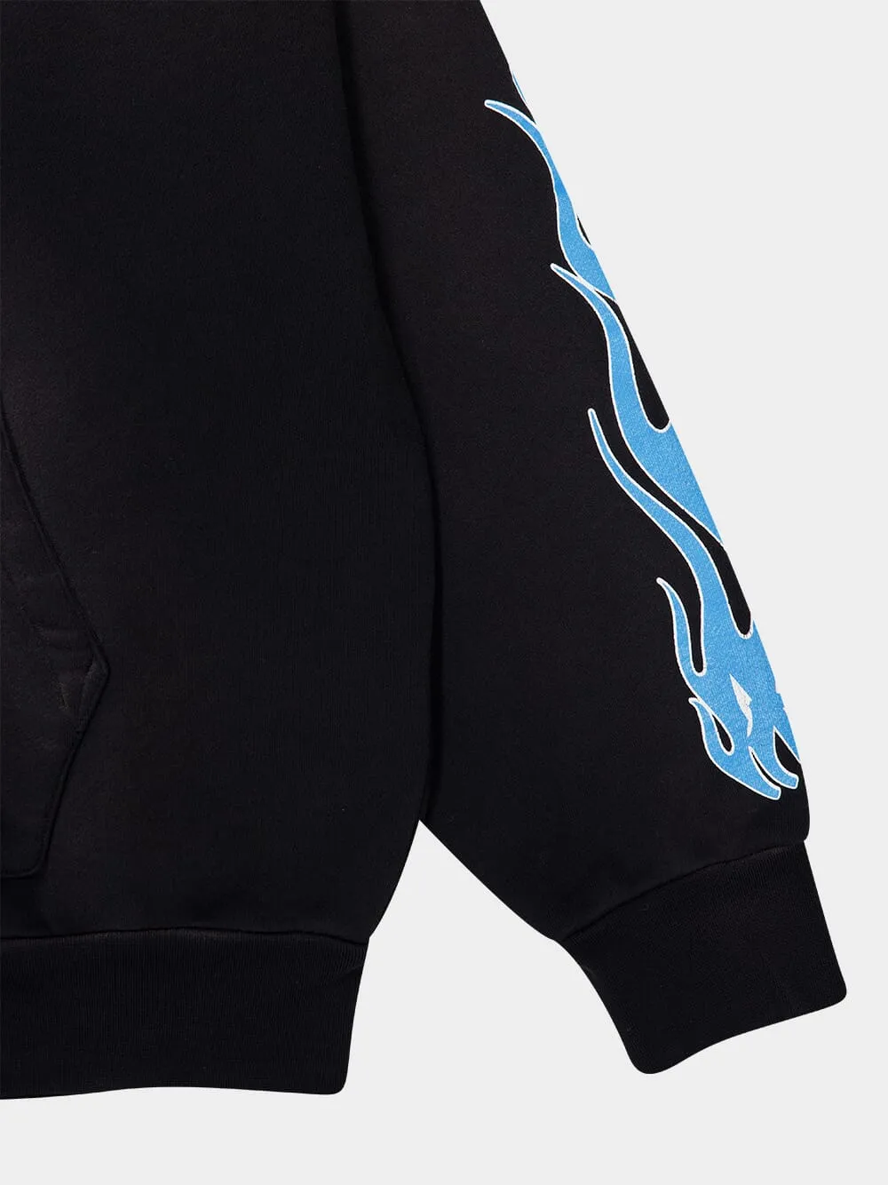 Black MA Flames Hooded Sweatshirt sold by Fashion Clinic product image thumbnail 4