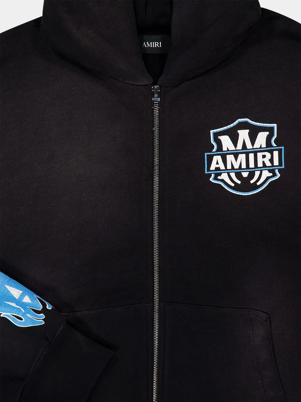 Black MA Flames Hooded Sweatshirt sold by Fashion Clinic product image thumbnail 3